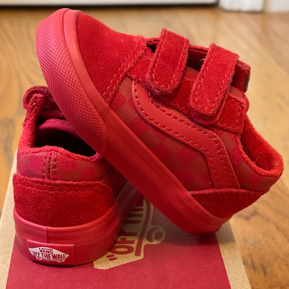 Racing Red Toddler Vans size 3.0